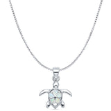  Turtle & Plumeria Pendant 