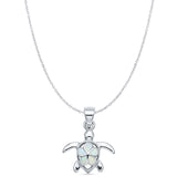  Turtle & Plumeria Pendant 