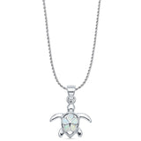  Turtle & Plumeria Pendant 