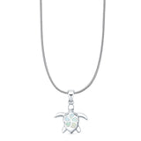 Turtle & Plumeria Pendant 