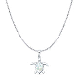 Turtle & Plumeria Pendant 