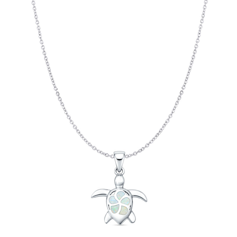 Turtle & Plumeria Pendant 