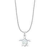 Turtle & Plumeria Pendant 