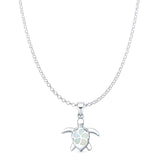 Turtle & Plumeria Pendant 