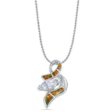 Marquise CZ Abstract Pendant 