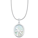 Oval Palm Tree Pendant