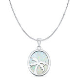 Oval Palm Tree Pendant