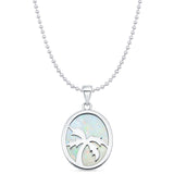 Oval Palm Tree Pendant