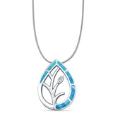 Floral Leaf Pendant Necklace