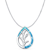 Floral Leaf Pendant Necklace
