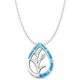 Floral Leaf Pendant Necklace