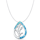 Floral Leaf Pendant Necklace