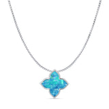 Quatrefoil Flower Pendant
