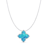 Quatrefoil Flower Pendant