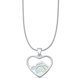 Mountain Heart Pendant Necklace