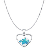 Mountain Heart Pendant Necklace