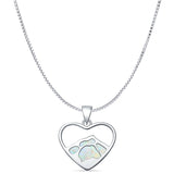 Mountain Heart Pendant Necklace