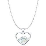 Mountain Heart Pendant Necklace