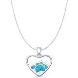 Mountain Heart Pendant Necklace