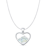 Mountain Heart Pendant Necklace