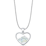Mountain Heart Pendant Necklace