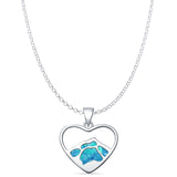 Mountain Heart Pendant Necklace