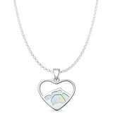 Mountain Heart Pendant Necklace