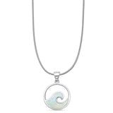 Wave Pendant Necklace