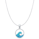 Wave Pendant Necklace