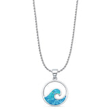 Wave Pendant Necklace