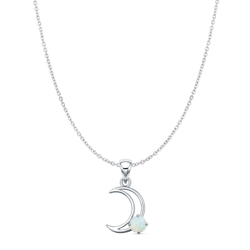 Crescent Moon Pendant Necklace