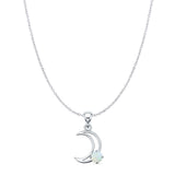 Crescent Moon Pendant Necklace