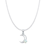 Crescent Moon Pendant Necklace