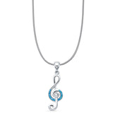 Musical Note Pendant Necklace