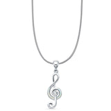 Musical Note Pendant Necklace