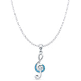 Musical Note Pendant Necklace