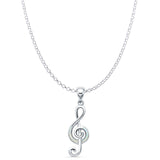 Musical Note Pendant Necklace