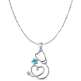  Star & Stethoscope Pendant 