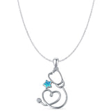  Star & Stethoscope Pendant 