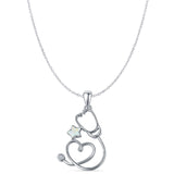  Star & Stethoscope Pendant 