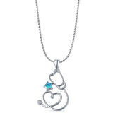  Star & Stethoscope Pendant 