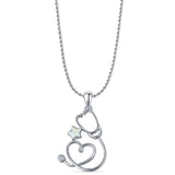  Star & Stethoscope Pendant 