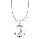  Anchor & Dolphin Pendant 