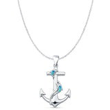  Anchor & Dolphin Pendant 
