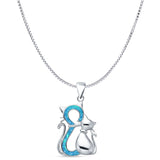  Two Cat Pendant 