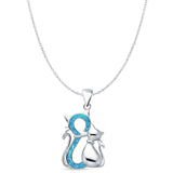  Two Cat Pendant 