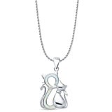  Two Cat Pendant 