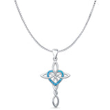  Celtic Cross & Heart Pendant 