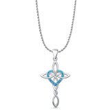  Celtic Cross & Heart Pendant 