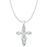  Celtic Cross & Infinity Pendant 